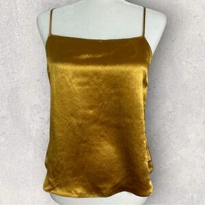 Aritzia Babaton Benji Y2K Satin Top Gold Womens Size Small Tank Camilsole Cami S